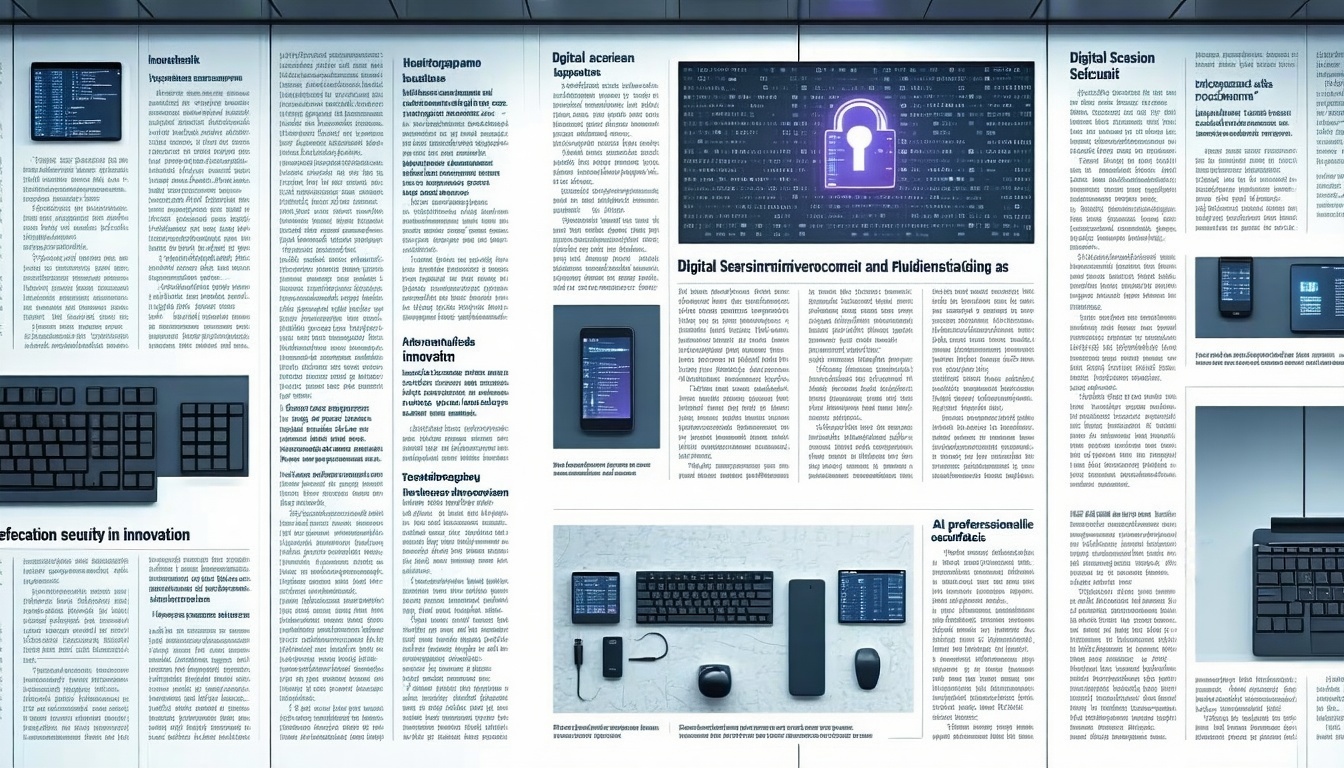 Tech blog with articles on digital security and innovation